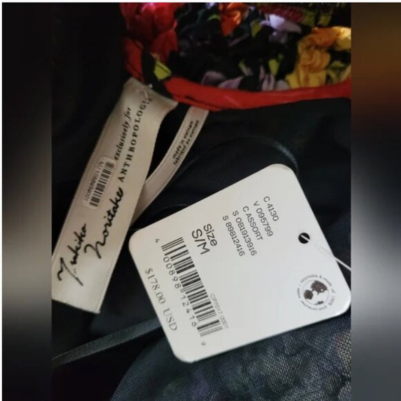 Anthropologie Yukiko Noritake NWT Stretchy Floral Dress Price size S/M - Picture 6 of 8